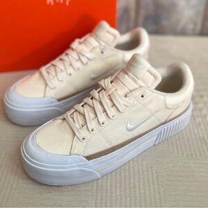 Nike Women's Sneakers in Cream and White